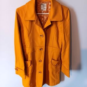 Tulle Dress coat mustard yellow